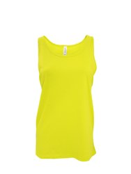 Canvas Womens/Ladies Jersey Sleeveless Tank Top (Neon Yellow) - Neon Yellow