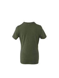 Womens/Ladies Jersey Relaxed Fit T-Shirt - Military Green
