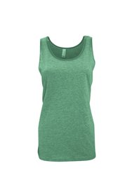 Womens/Ladies Jersey Sleeveless Tank Top (Green Triblend) - Green Triblend