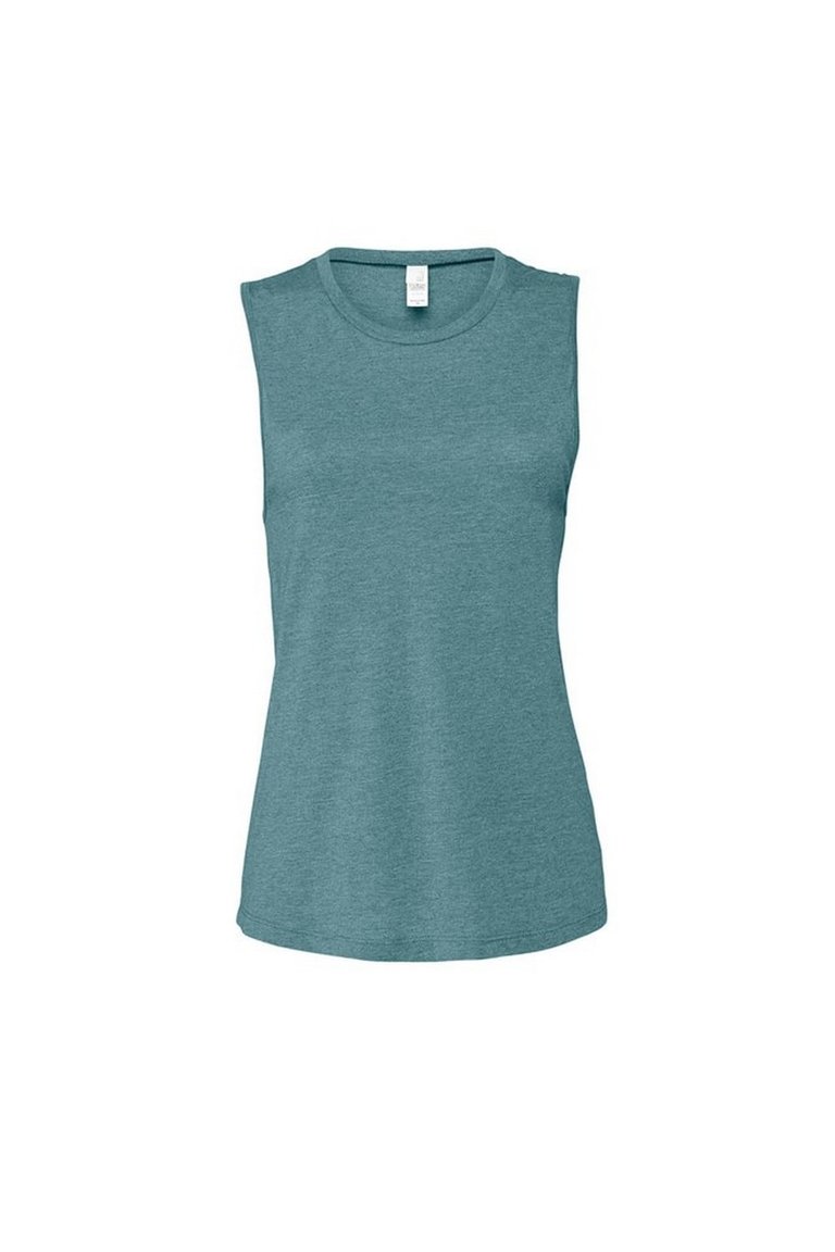 Womens/Ladies Muscle Heather Jersey Tank Top - Deep Teal Heather - Deep Teal Heather