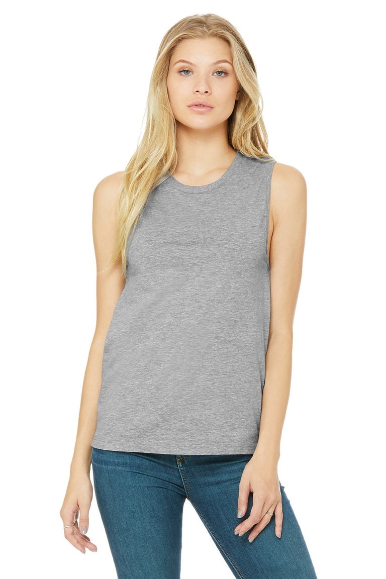 Womens/Ladies Muscle Jersey Tank Top (Athletic Heather Grey)