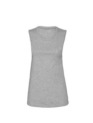 Womens/Ladies Muscle Jersey Tank Top - Athletic Heather Grey - Athletic Heather Grey