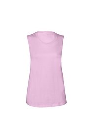 Womens/Ladies Muscle Jersey Tank Top - Lilac - Lilac