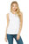 Womens/Ladies Muscle Jersey Tank Top - White - White