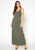 Women's Sleeveless Scoop Neck Maxi Dress - Olive
