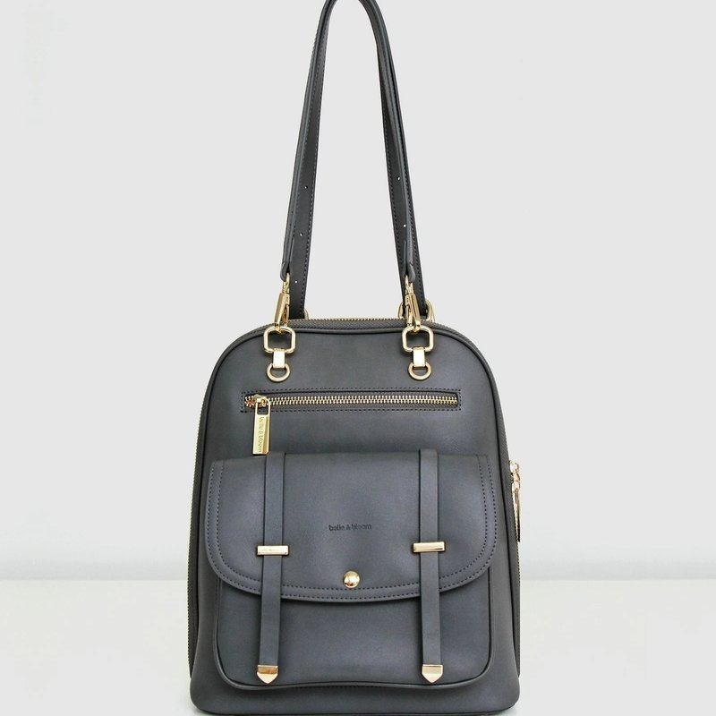 Shop Belle & Bloom 5th Ave Leather Backpack In Grey