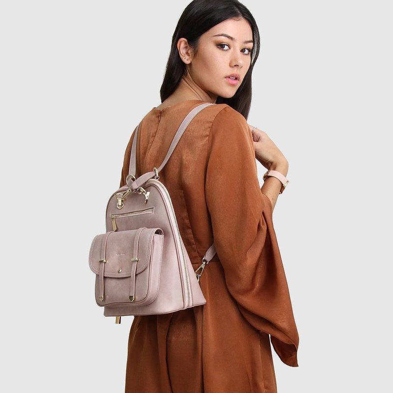 Shop Belle & Bloom 5th Ave Leather Backpack In Pink