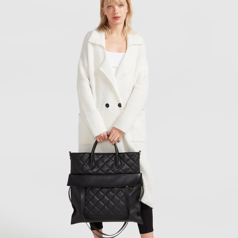 Shop Belle & Bloom Born To Run Sustainable Sweater Coat In White