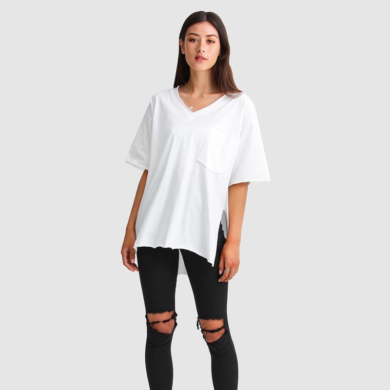 Shop Belle & Bloom Brave Soul Oversized T-shirt In White