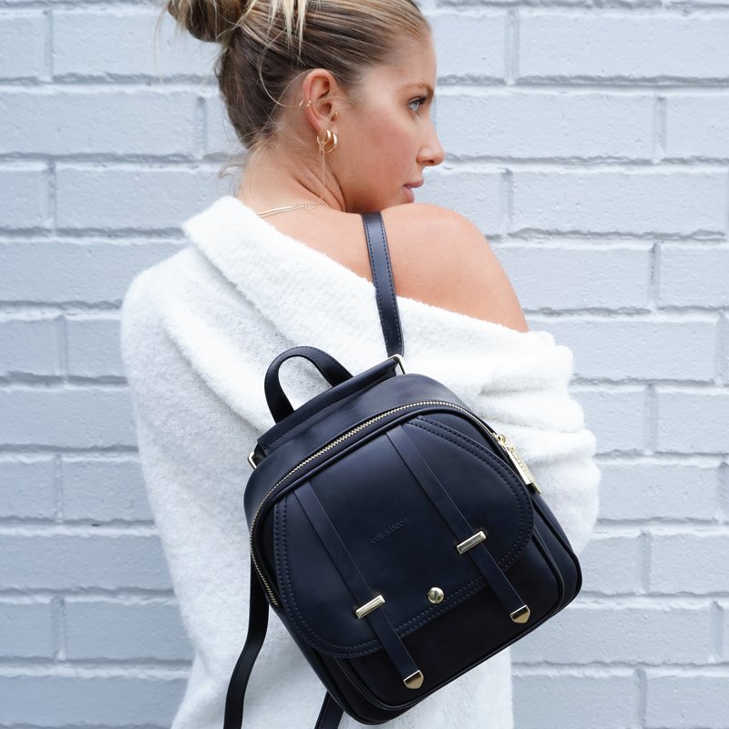 Belle & Bloom Camila Leather Backpack In Black