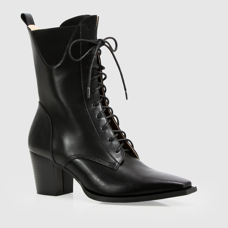 Belle & Bloom Jumping Ship Laced Boot In Black