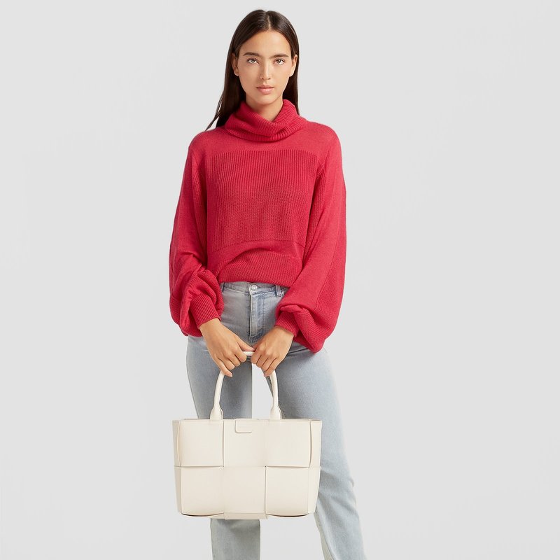 Shop Belle & Bloom Nevermind Sheer Panelled Knit Sweater In Red