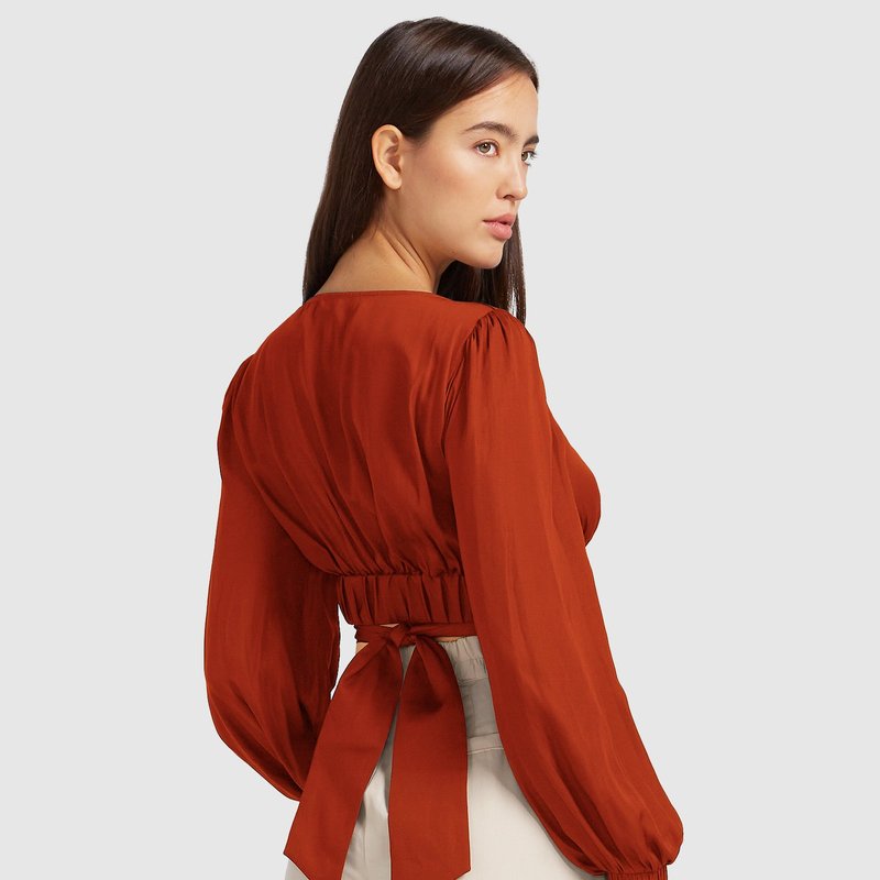 Shop Belle & Bloom No Way Home Cropped Top In Red