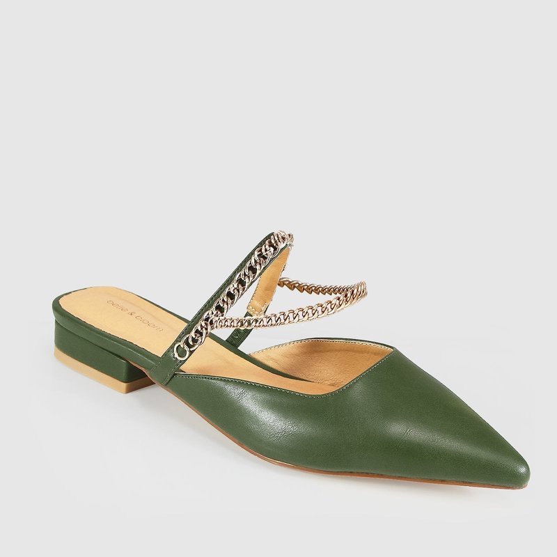 Shop Belle & Bloom On The Go Leather Flat In Green