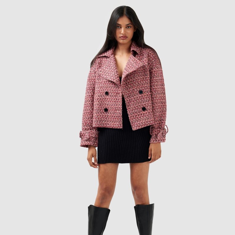 Shop Belle & Bloom Power Over Me Tweed Jacket In Pink