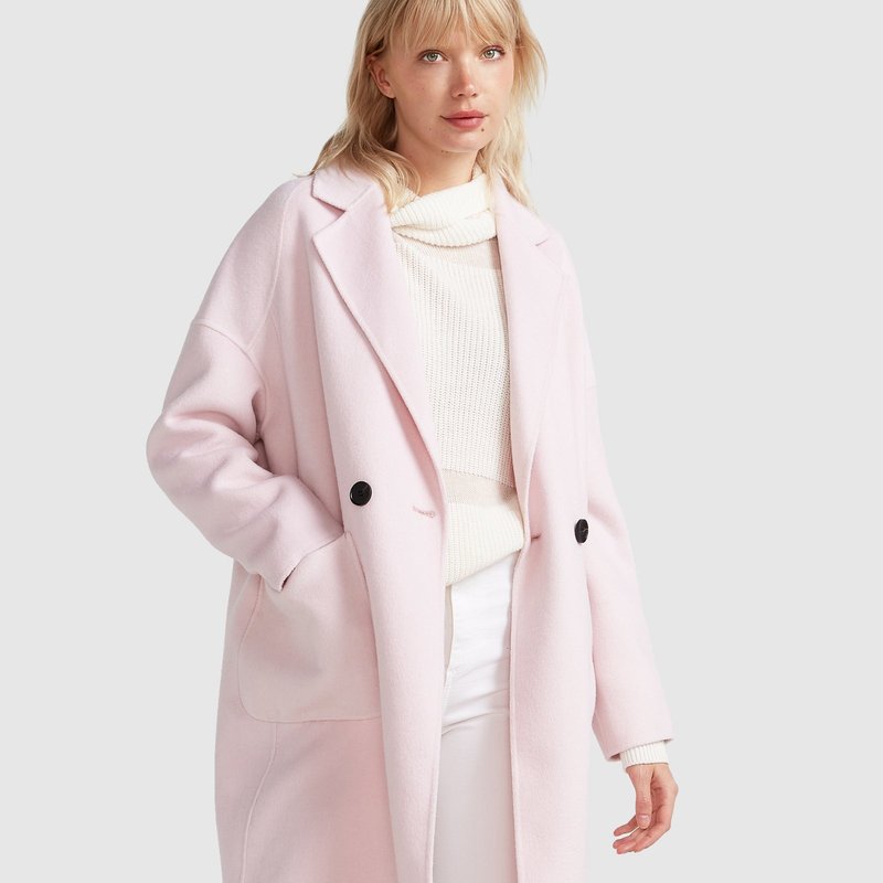BELLE & BLOOM PUBLISHER DOUBLE-BREASTED WOOL BLEND COAT