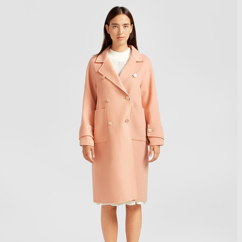 Shop Belle & Bloom Rumour Has It Oversized Wool Blend Coat In Orange