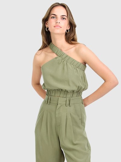 Belle & Bloom Sideline Cropped Top - Army Green product