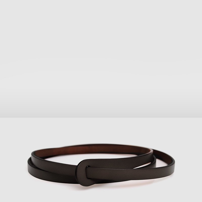 Belle & Bloom Tie The Knot Leather Belt In Brown