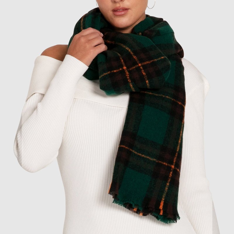 Shop Belle & Bloom I'll Be Waiting Scarf- Green Plaid