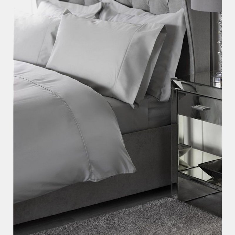 Belledorm Bamboo Fitted Sheet Platinum In Grey