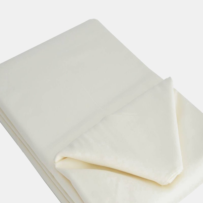 Belledorm 100% Cotton Sateen Flat Sheet (ivory) (twin) (uk In White