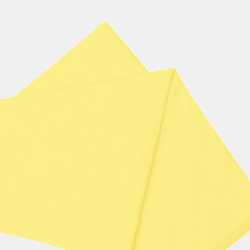 Belledorm 200 Thread Count Cotton Percale Flat Sheet (lemon) (full) (uk In Yellow