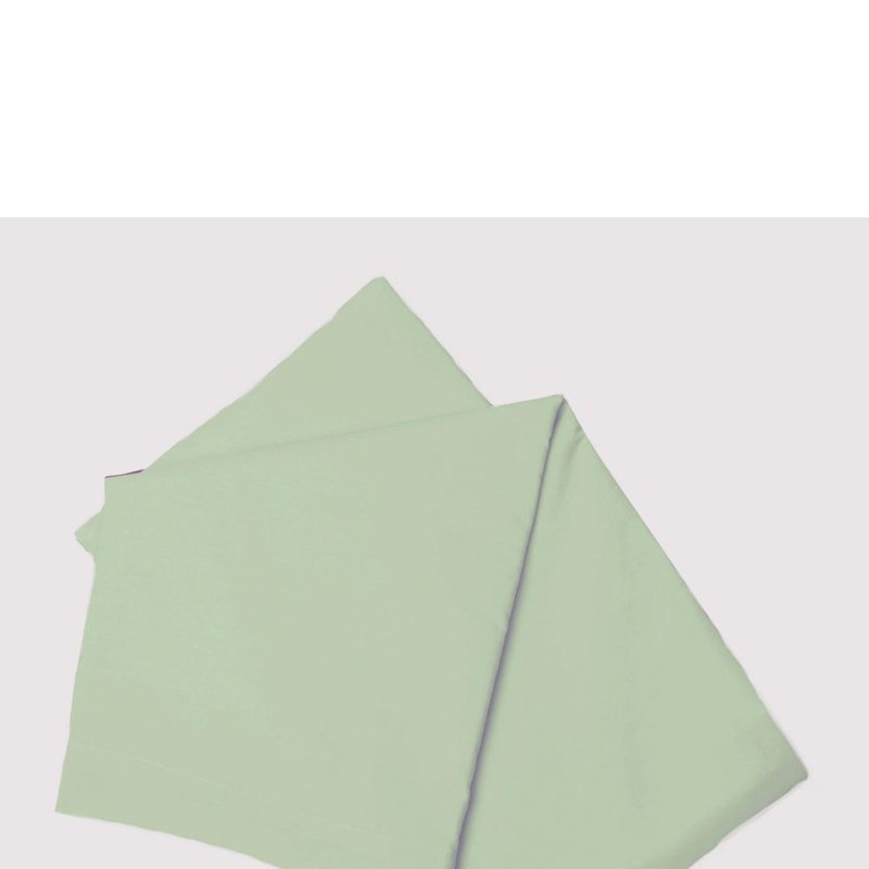 Belledorm 200 Thread Count Cotton Percale Flat Sheet (mint) (full) (uk In Green