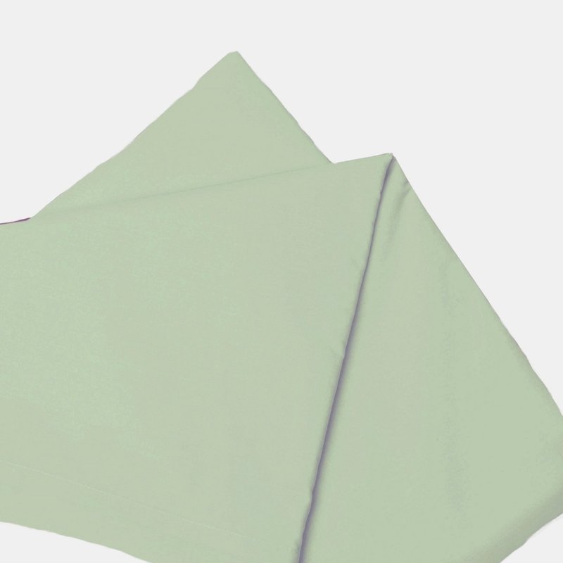 Belledorm 200 Thread Count Cotton Percale Flat Sheet (mint) (queen) (uk In Green