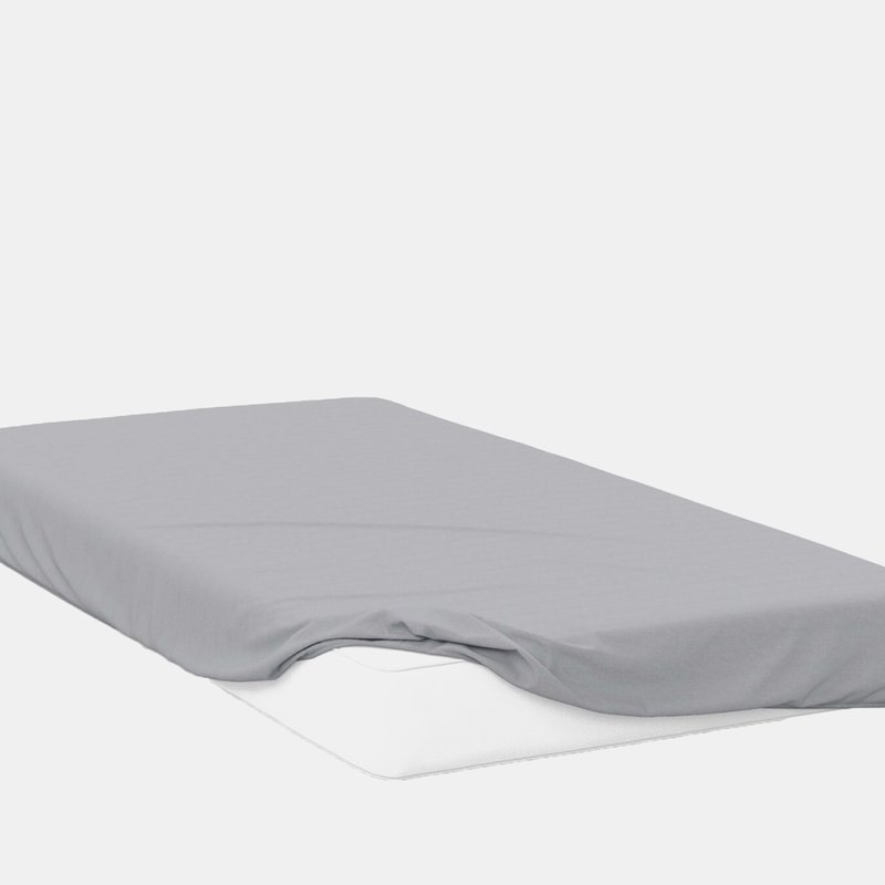 Belledorm 200 Thread Count Egyptian Cotton Fitted Sheet (platinum) (full) (full) (uk In Grey