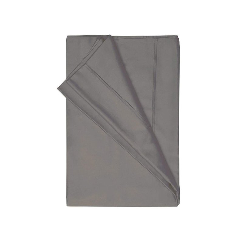 Belledorm 200 Thread Count Egyptian Cotton Flat Sheet (slate) (queen) (uk In Grey