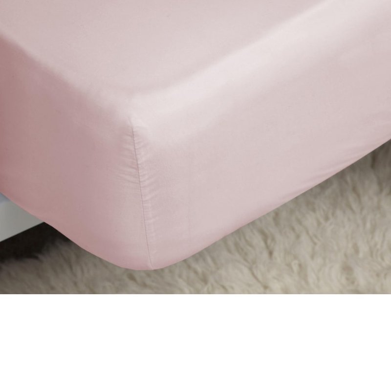 Belledorm 400 Thread Count Egyptian Cotton Fitted Sheet (blush) (twin) (twin) (uk In White