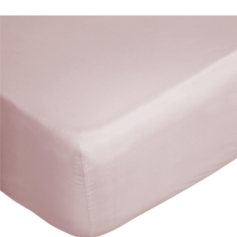 Shop Belledorm 400 Thread Count Egyptian Cotton Fitted Sheet (blush) (twin) (twin) (uk In White