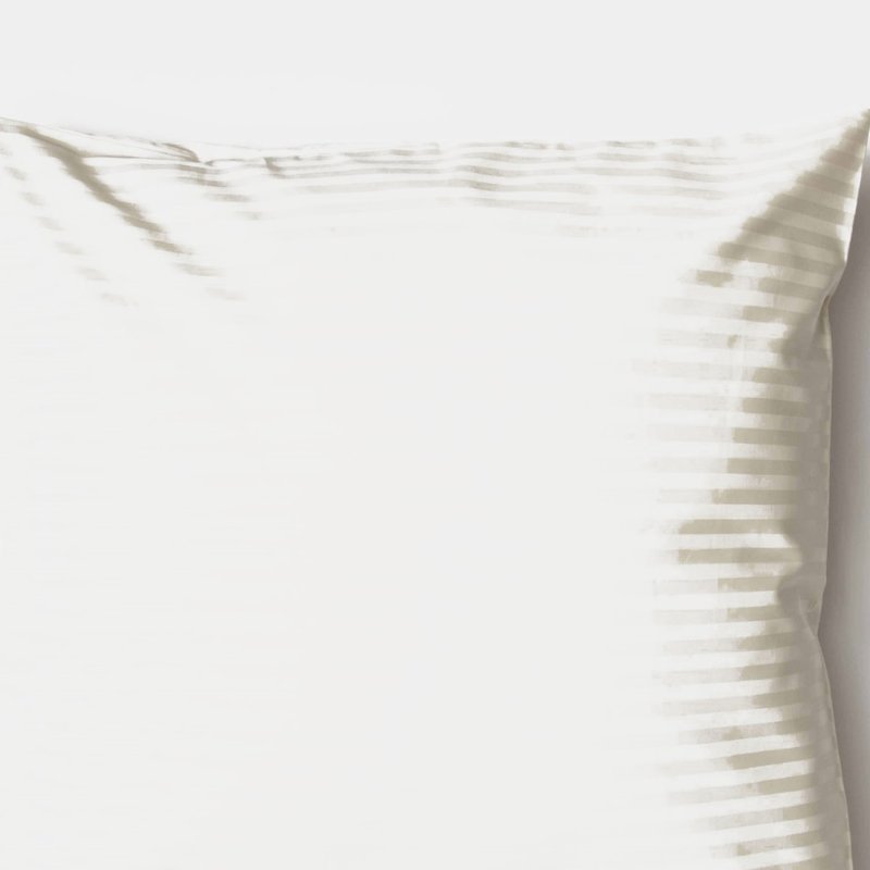 Belledorm 540 Thread Count Satin Stripe Continental Pillowcase (ivory) (one Size) In White