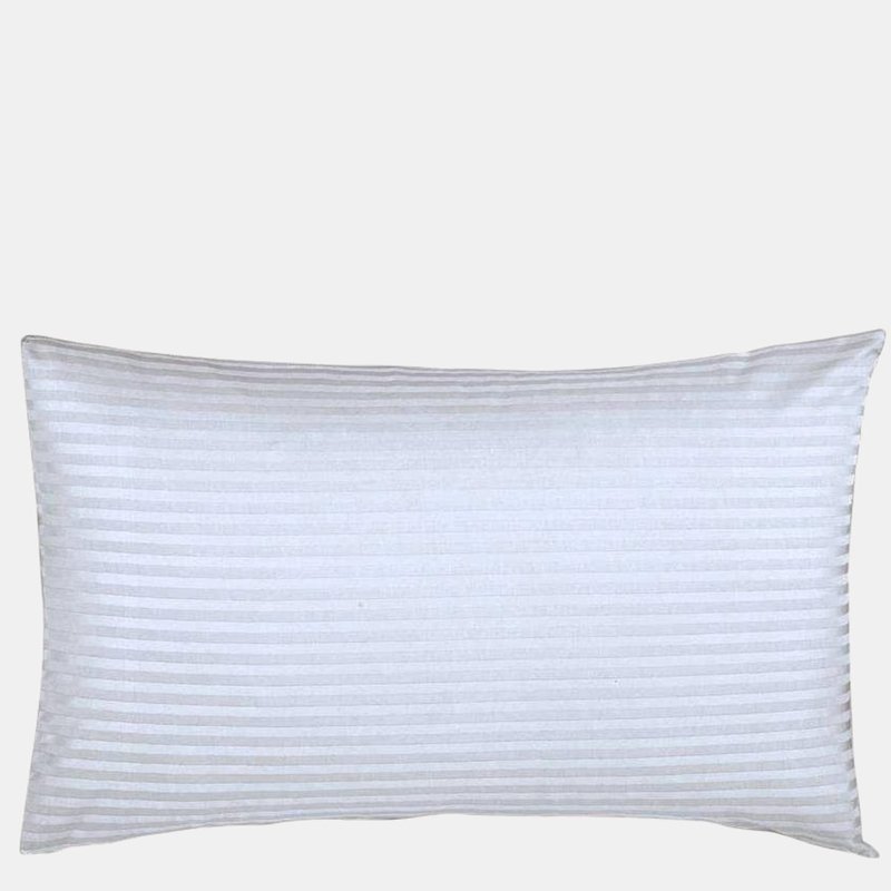 Shop Belledorm 540 Thread Count Satin Stripe Housewife Pillowcases (pair) (white) (one Size)