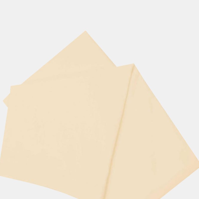Belledorm Brushed Cotton Fitted Sheet (cream) (full) (full) (uk In Yellow
