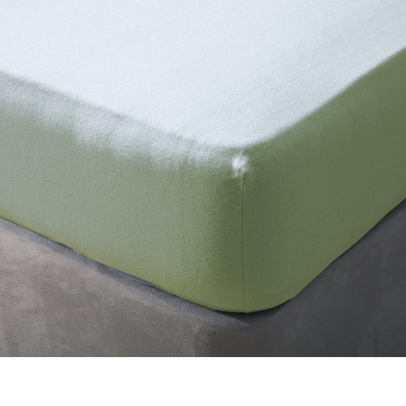 Belledorm Brushed Cotton Fitted Sheet (green Apple) (twin) (uk