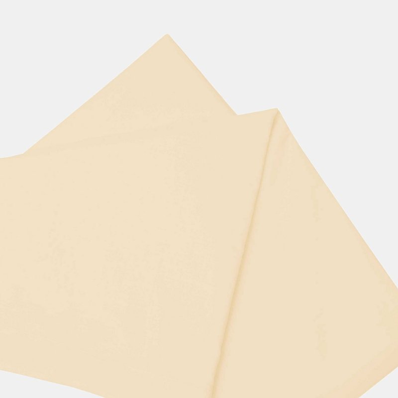 Belledorm Brushed Cotton Flat Sheet (cream) (queen) (uk In Yellow