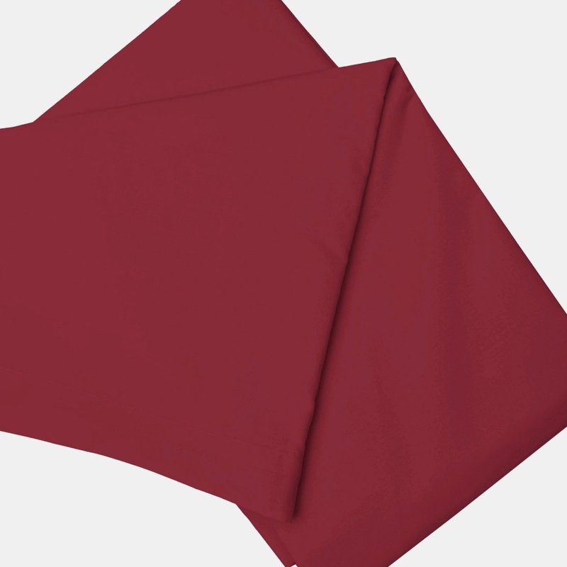 Belledorm Brushed Cotton Flat Sheet (red) (twin) (uk