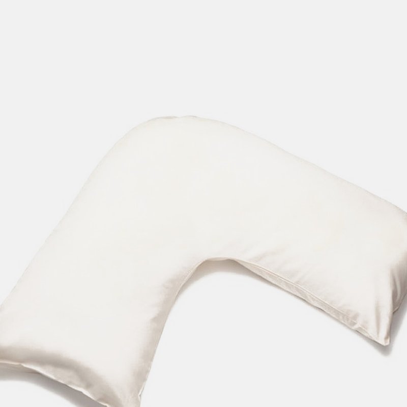 Belledorm Easycare Percale V-shaped Orthopaedic Pillowcase (ivory) (one Size) In White