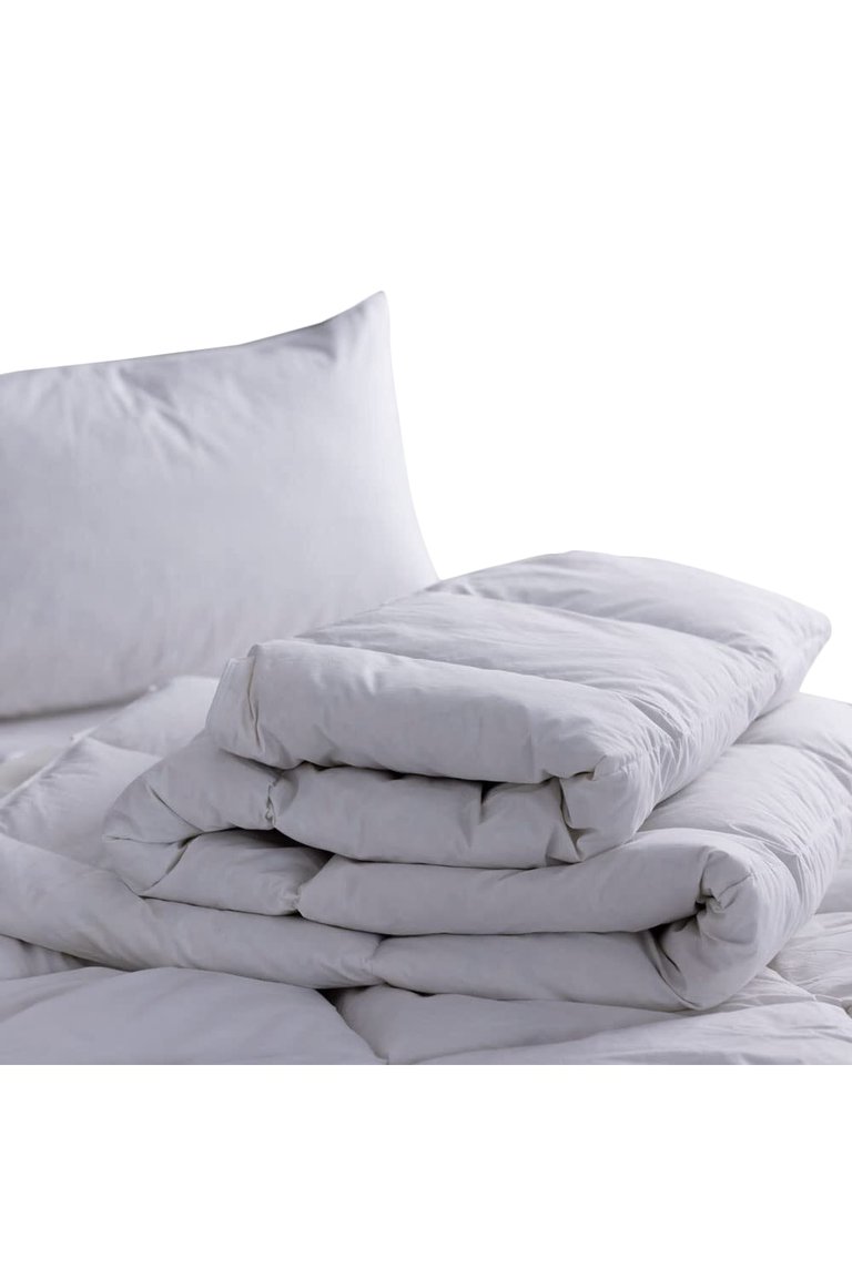 Belledorm Hotel Duck Plain Quilt (White) (Full) (UK - Double) - White