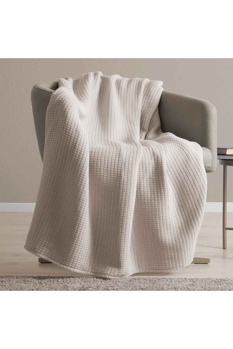 Belledorm Luxury Waffle Throw (Natural) (One Size) - Default Title