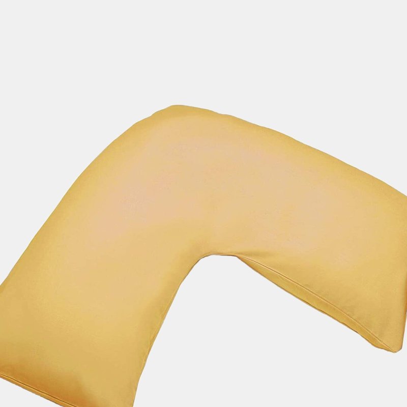 Belledorm Polycotton V Orthopaedic Pillowcase (saffron) (81cm X 38cm) In Gold