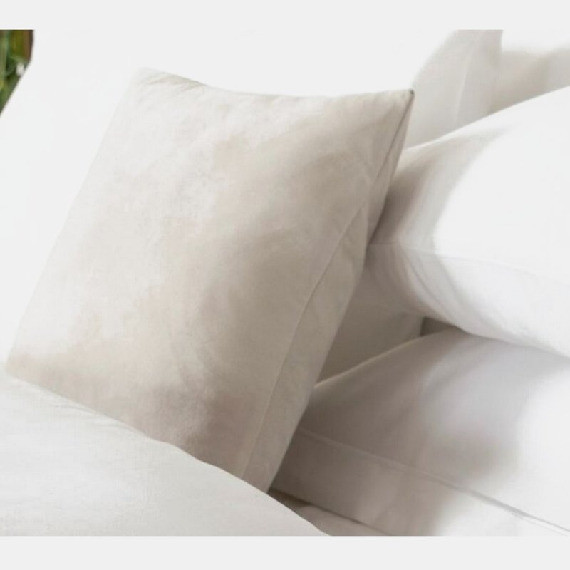 Belledorm Faux Suede Filled Cushion Linen In White