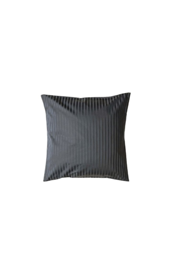 Hotel Stripe Pillowcase - 66 cm x 66 cm - Charcoal