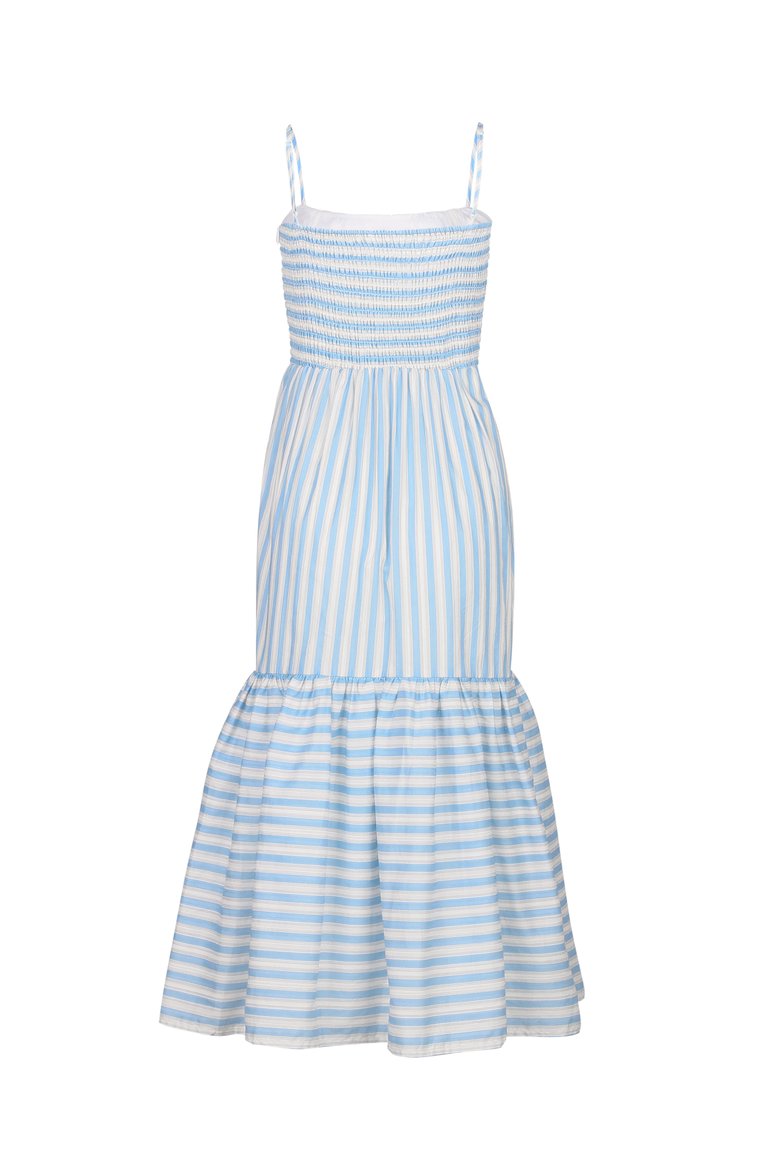 Arianna Stripe Midi Dress- Blue Stripe