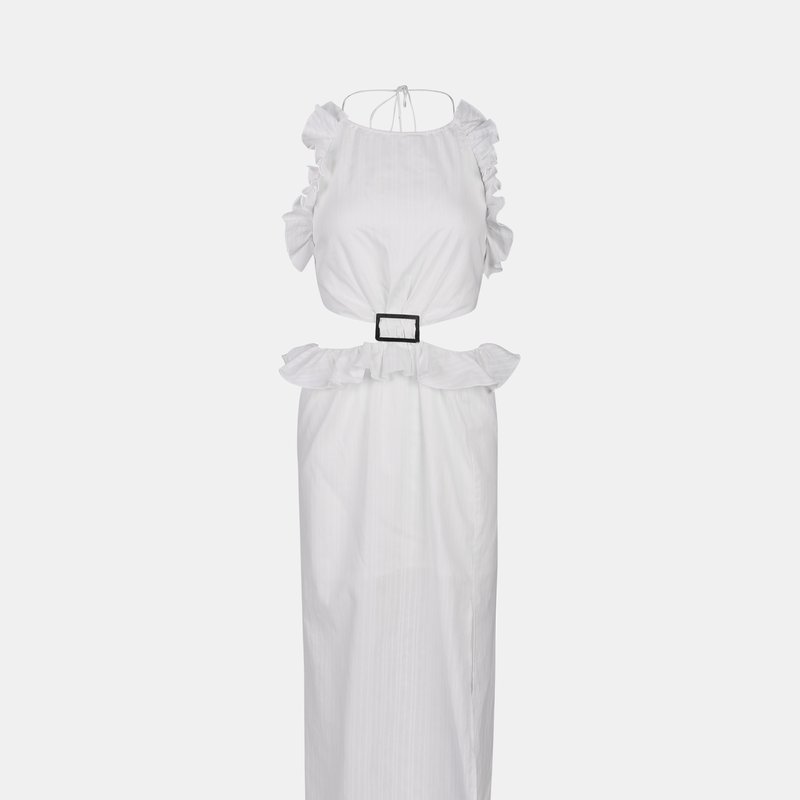 Shop Bellevue The Label Bianca Midi Dress In White