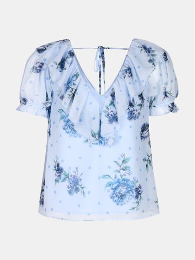 Bellevue The Label Blossom Blouse- Dusty Blue Floral product