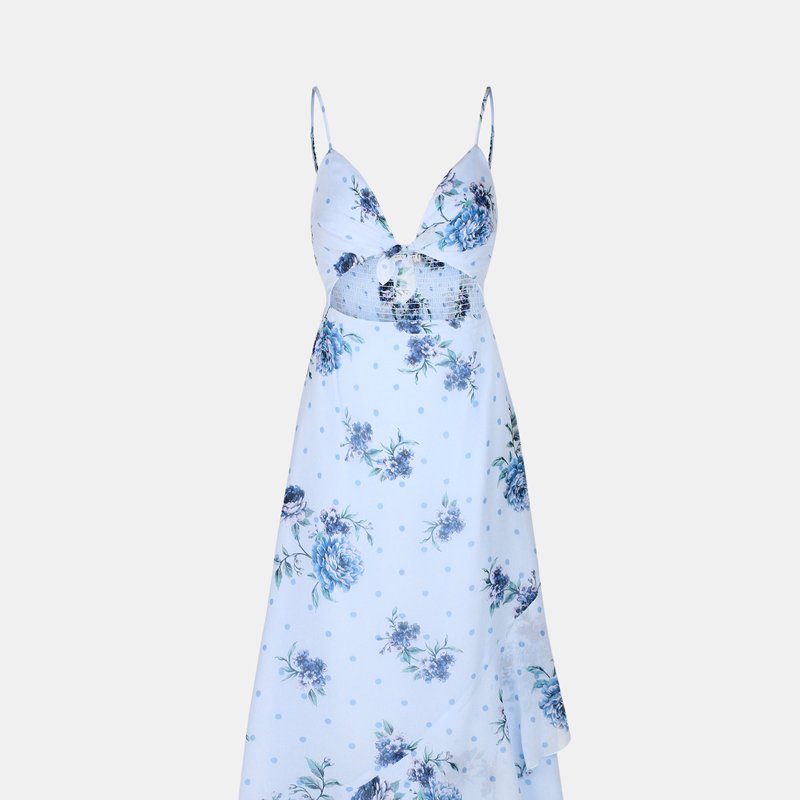 Bellevue The Label Blossom Midi Dress- Dusty Blue Floral