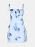 Blossom Mini Dress- Dusty Blue Floral - Dusty Blue Floral